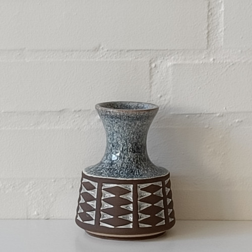 Frank Keramik, køn grå vase